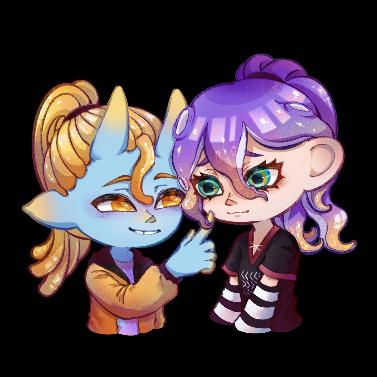 Mia_Trashbag's tweet photo. All these pieces of art was made by @jingabyss ❤️

Go check their profile !

Characters in these:

1) Melon and Kiwi (@Luridra)
2) Radiole (For a friend)
3) Vaiky (@Vaiky_Anarsea and Liu (@Liu_Anarsea ) 🩵💜
4) Pralin (@Luridra), Crystal , Lizzie (@Luridra) and Archie ! 💛🩵🩷💚 https://t.co/Q9rElHVTFP