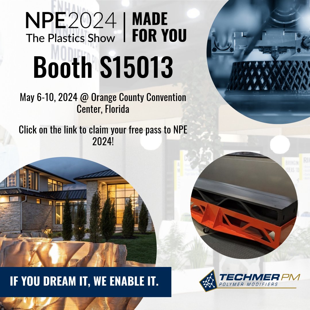 TechmerPM's tweet image. Techmer PM's 3DWorks products offer customized solutions for #LFAM. 

Drop by Booth S15013 at NPE 2024 to check out some of the LFAM displays and what we can do for you.

Email globalmarketing@techmerpm.com for more information. 

#TechmerPM