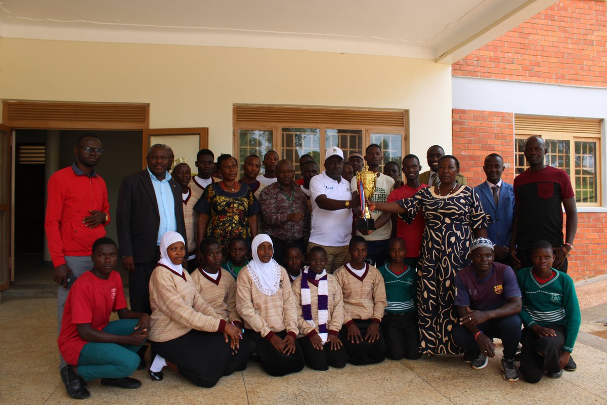 We've today hosted students & staff of St. Stephen High school, Kyotera. They emerged as winners in the concluded games after defeating St. James Sec. The two & other four schools will represent Kyotera at the national level in Kalangala. @Educ_SportsUg