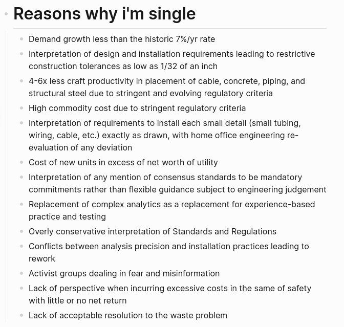reasons why i'm single