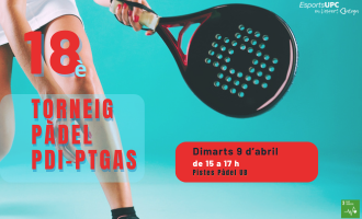 EsportsUPC's tweet photo. 📢 Seguim amb el #padel! Arriba el 18è Torneig de Pàdel pel col·lectiu #PDIPTGAS de @la_UPC. Ja us podeu inscriure!🥎

📅 9 abril
⏰ de 15 a 17 h
📍Pistes de Pàdel @EsportsUB 

📝Inscripcions fins al 8/04 a les 10 h

Info i inscripcions a:🔗https://t.co/AXPMq0gm7Y

#EsportsUPC https://t.co/E06dE6y7gX