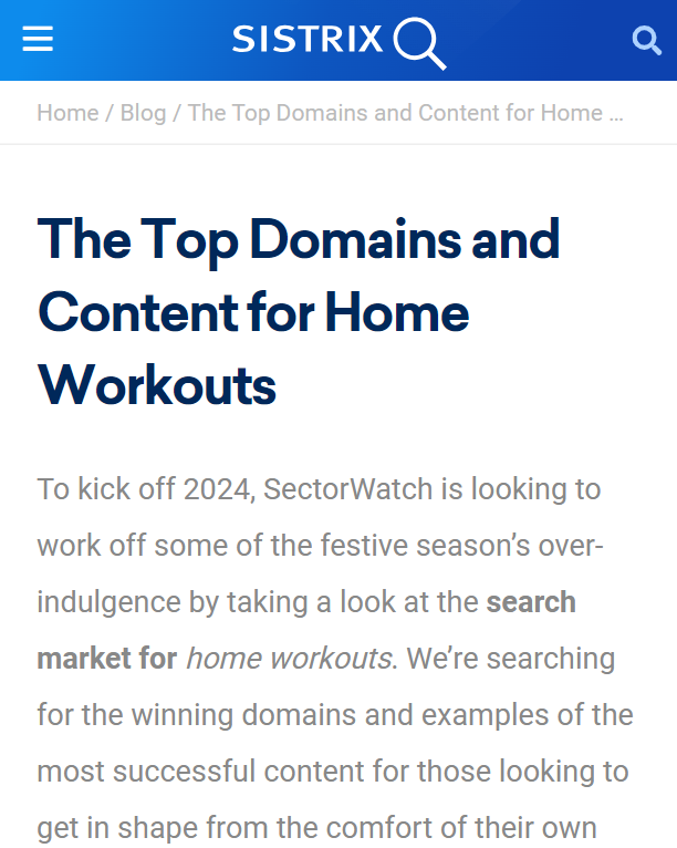 We've been running PureGym's Fitness Report for 2 years now &amp; while it isnt a wild creative piece, it has been verrry successful..

Outside of improving rankings &amp; gaining links from top tier press, its also gained links from ALDI, Vitality, UK Active &amp; even Sistrix! Heres how ⬇️