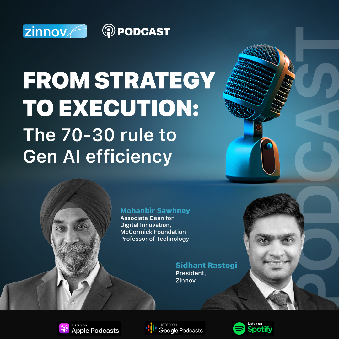 New episode out! 📣 In the latest episode of #ZinnovPodcast, Sidhant Rastogi sits down with Professor Mohanbir Sawhney. Together, they explore the past, present, and future of #GenerativeAI, delving into its opportunities, adoption, and scalability.