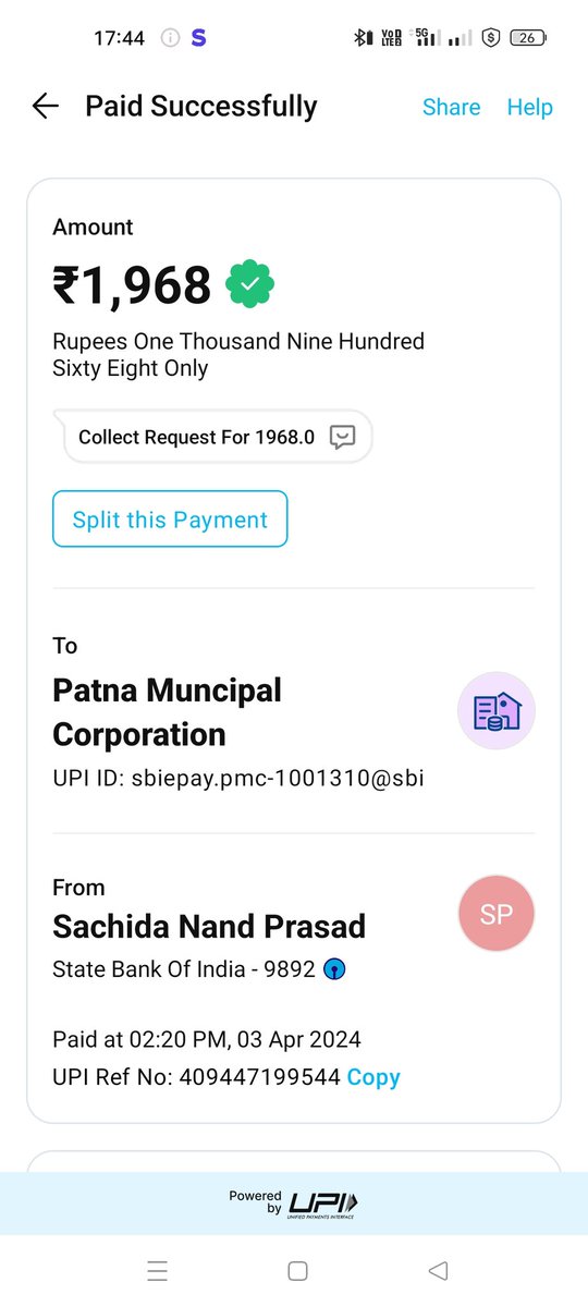 Bablu4603's tweet photo. @cityofpatna @PMCBihar @Paytm महोदय आज मैंने official website https://t.co/DpwvLxzEof से 2024-2025 के लिए प्रॉपर्टी टैक्स जमा किया किंतु मेरा बैंक अकाउंट @SBI से रकम कट गया लेकिन टैक्स जमा नहीं हुवा| कृप्या ध्यान दे और मेरा रकम बैंक में रिफंड करने की कृपा करेंगे |
धन्यवाद ! https://t.co/RHSAU3wcol