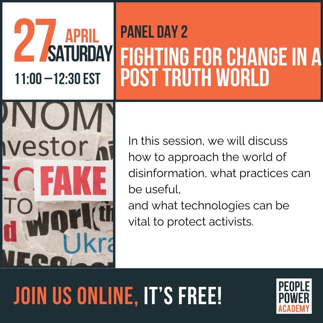 Save the date! April 27th We are excited to have @WilliamJDobson, the co editor of @JoDemocracy moderating this panel. Two activists from around the world will be joining the panel, alongside @ricardoborgesma activist from Brazil. Register here shorturl.at/sJY18