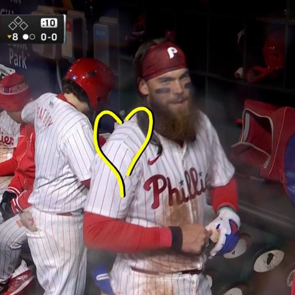 baby_pluto16's tweet photo. kruk is brandon marsh’s biggest fan confirmed https://t.co/BIoJKnormA