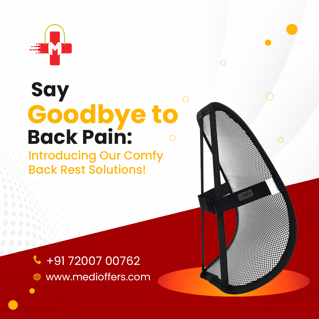 Say goodbye to discomfort and hello to blissful relaxation with our premium Back Rest! Contect us : medioffers.com #BackRest #Comfort #Relaxation #Productivity #backpain #Medioffers #MedicalEquipment #QualityCare