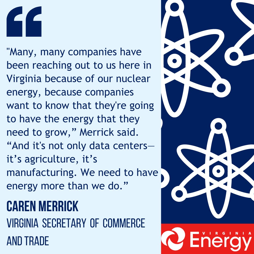 Government and energy industry leaders are exploring small modular reactors to meet growing energy needs. These reactors offer increased flexibility and require less land but still produce enough power. Learn more here: ow.ly/woLL50PB0eH #VirginiaEnergy