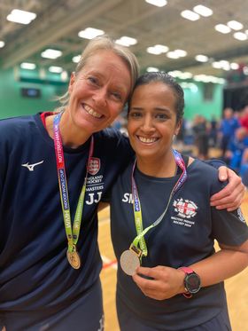 Congratulations to Sandeep Mann and Jemma Jones, who both represent Midlands in O45s Masters, for their silver medal with England at the 2024 Masters Indoor World Cup!