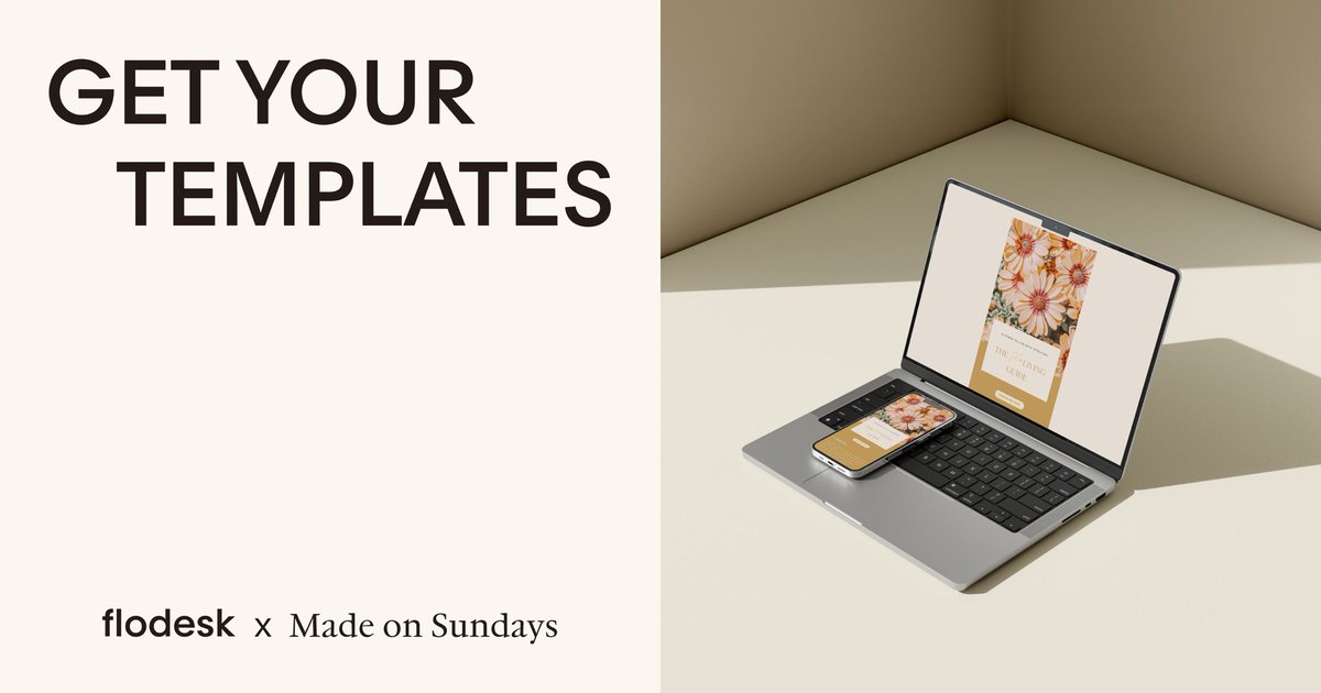 Say hello to 3 show-stopping templates created by the one and only, Cheryl Chan at Made on Sundays Studio! 🤩 Grab them here: flodesk.myflodesk.com/email-template… Read Cheryl’s story: flodesk.com/blog/turn-your…