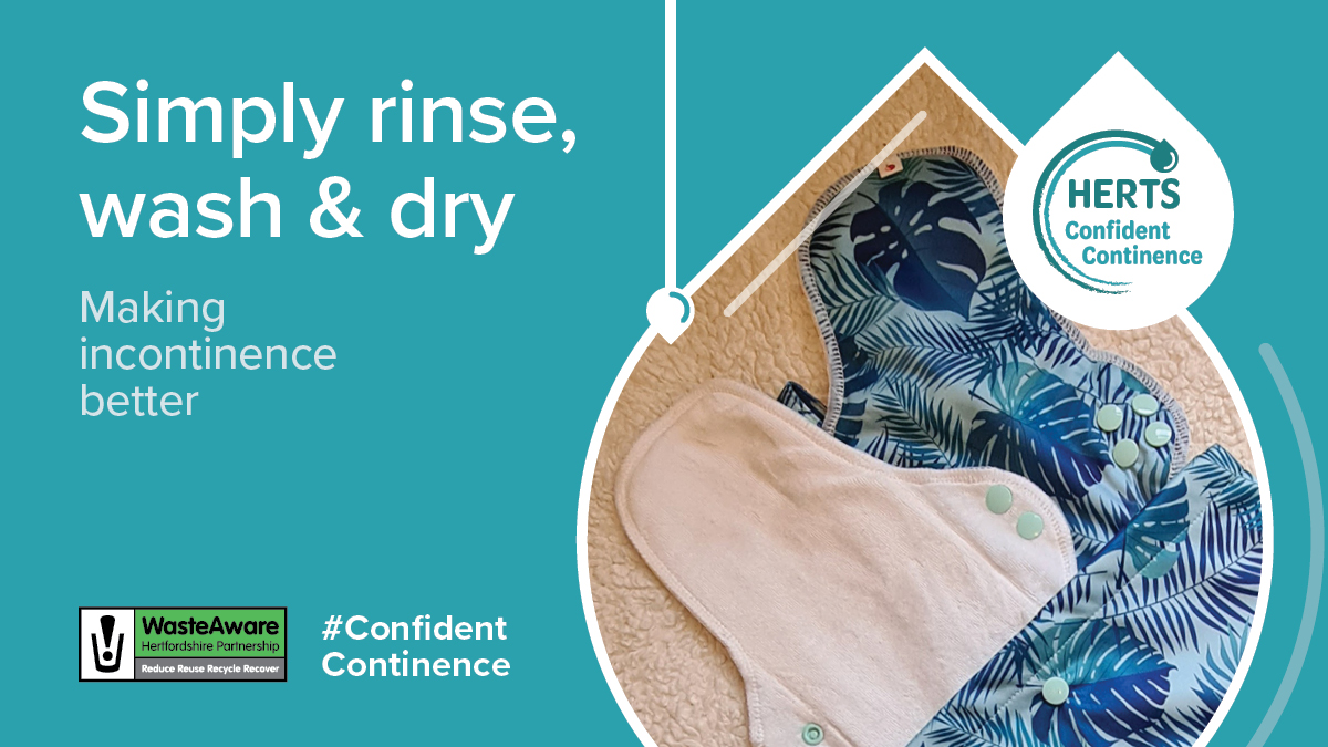 With reusable incontinence pads, you can be confident of comfort and being leak-free all day. They are easy to use: just rinse, just wash, dry and use again, and again, and again. Enjoy #ConfidentContinence through out 15% discount scheme: wasteaware.org.uk/confidentconti…