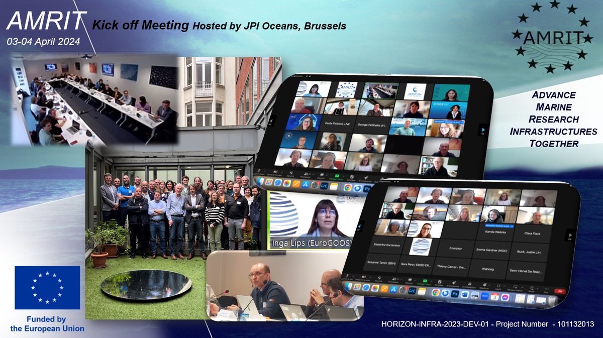 A powerful Day 1 for #AMRIT Kick-off meeting. Together, we are fostering collaboration from management to communication, data accessibility to global impact; advancing marine RIs and propelling ocean observation. #AMRIT #OceanObservations #EOOS #OceanScience #HorizionEurope