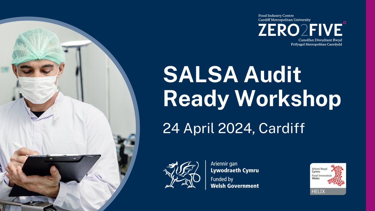 Our SALSA audit ready workshop is ideal for food and drink manufacturers who are looking to obtain SALSA certification or maintain existing SALSA certification. Last few spaces available on 🗓️24th April. Register your free place today eventbrite.co.uk/e/salsa-audit-…
