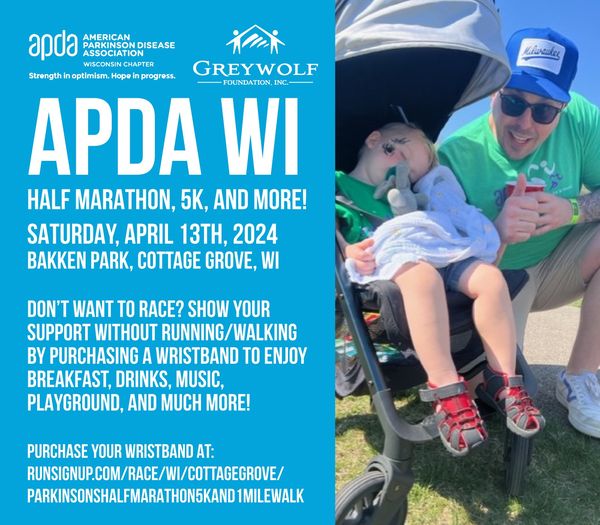 GreywolfCRE's tweet photo. The APDA WI Half Marathon, 5K &amp; More is almost here! Join us on Sat, April 13 to run, walk or just grab a social wristband to cheer everyone on! Enjoy breakfast, drinks, music &amp; more when you sign up.

Register at https://t.co/nh3Gydezu0

#APDAWIHalfMarathon #SupportLocalEvents https://t.co/Re2c7O9llG