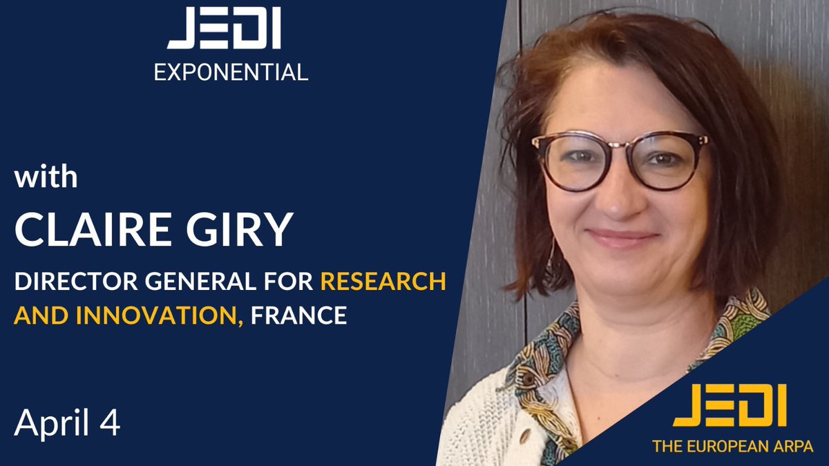 Honored to welcome @giry_claire, Director General for Research and Innovation @sup_recherche, for a meeting with #JEDI’s ecosystem : key scientists, deeptech founders, senior industrialists - on France and Europe R&D strategy #Science #TheEuropeanARPA⚡️