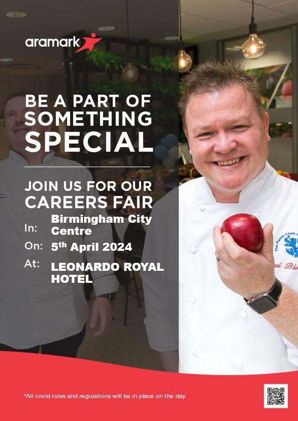 CraigWr68633943's tweet photo. Please join us at the @UKCareersFair  in Birmingham on Friday great opportunities within our Judicial Sector of Aramark https://t.co/iMQbEQRHrR