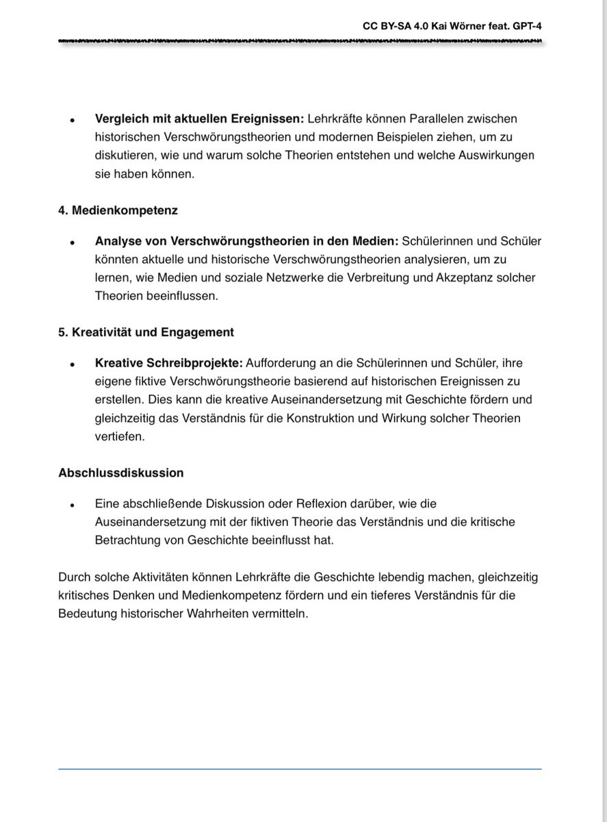Woe_Real's tweet photo. #KI in der Unterrichtsvorbereitung zielgerichtet nutzen - vom Fake-Text bis zu konkreten Umsetzungsideen. Mit den richtigen Prompts kein Problem #Twlz #BayernEdu #FakeNews #Geschichtsunrerricht https://t.co/Q6SXCFL0Mq