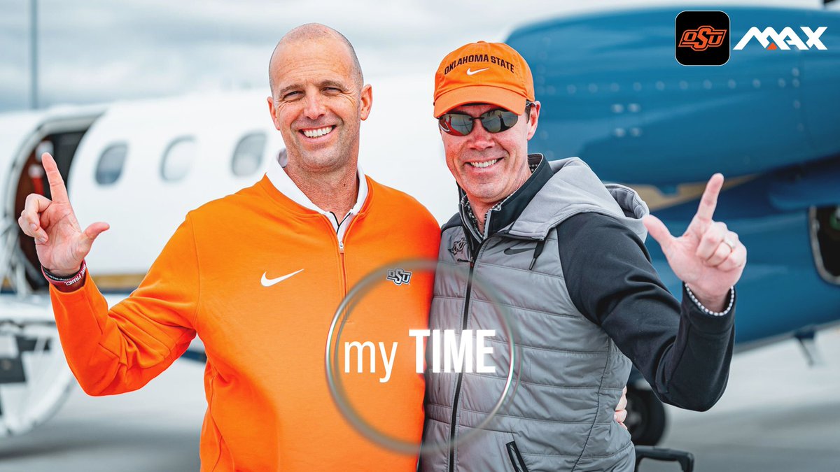 Got our guy! ✈🏀 Ride along the private jet for the first interview with @LutzSteve as he travels to Stillwater - exclusively on @OSU_Max