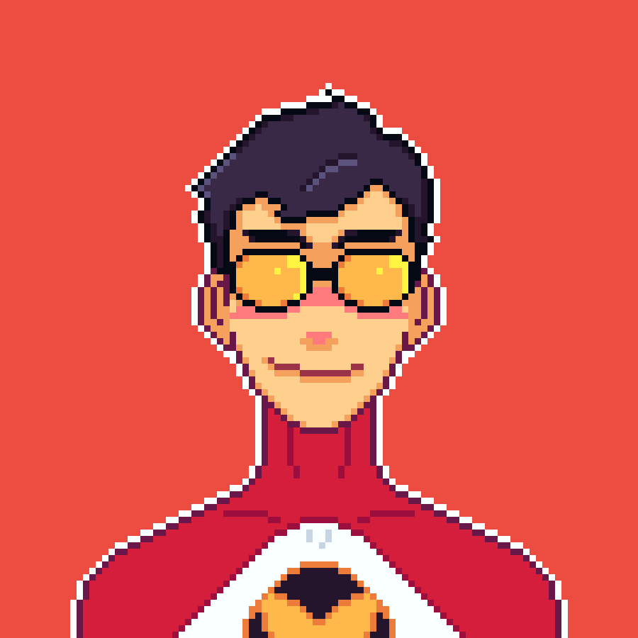 ProfeshViber's tweet image. #pixelart #pixelartist Portrait of my character Ace!