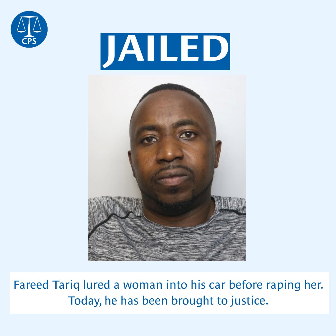 ⚖️ A man has been sentenced for raping a woman after pretending to be the taxi driver she booked after a night out. Fareed Tariq, 43, from #Swindon, was jailed for 18 years today after a CPS #Wessex prosecution. ▶️cps.gov.uk/wessex/news/ma…