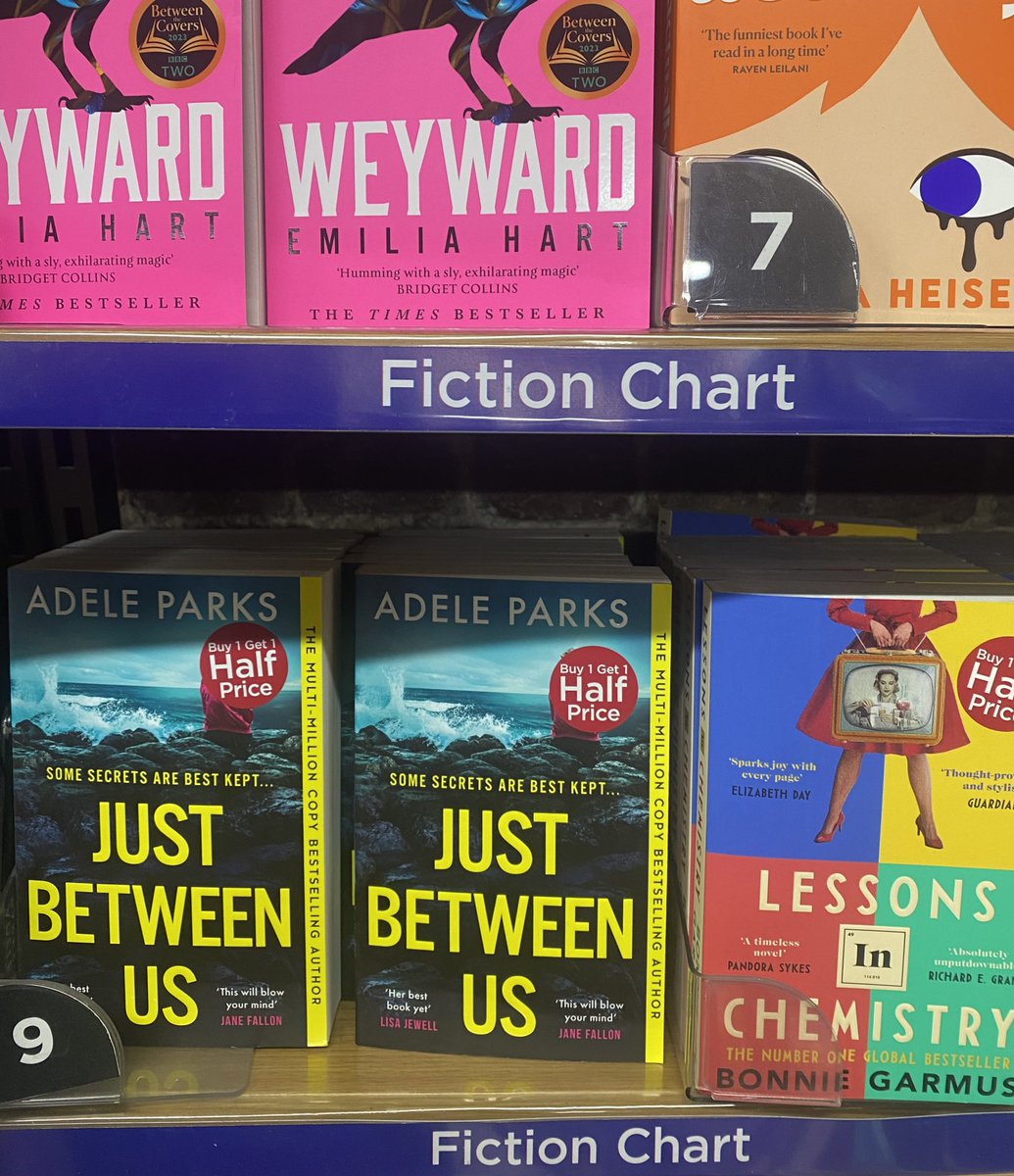 And keeping very good company in @WHSmith Travel at lunchtime… 👀#JustBetweenUs @adeleparks @HQstories