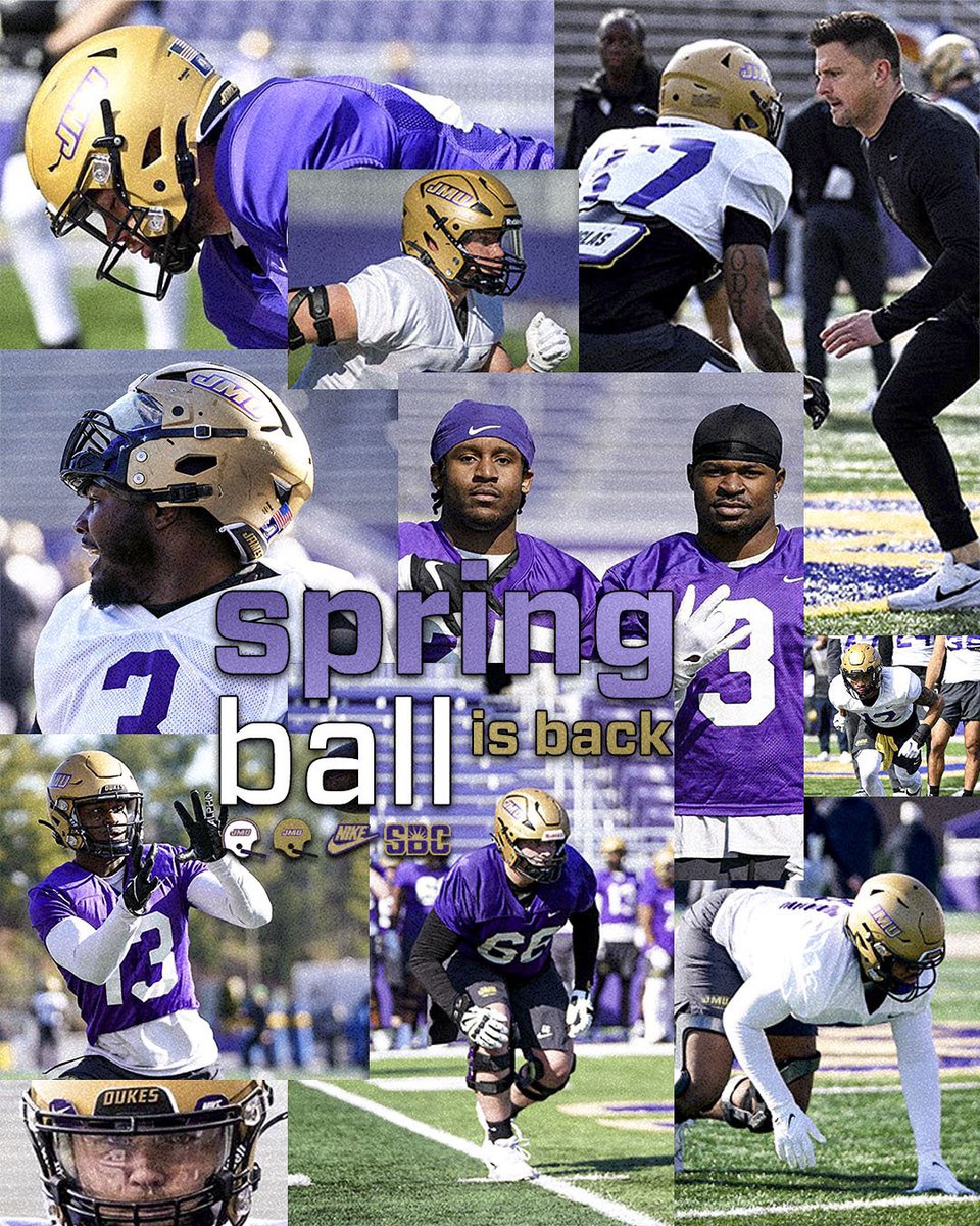 Spring ball is back! @JMUFootball @JMUFBRecruiting @JMUSports @JackMowrey1 @TuckerTyrique @JLDobbs5 @CPotts66 @thetroylewis21 @Wayneknight25 @GannonWeathers1 @1RayScott @officialsv3 @loganketcham2