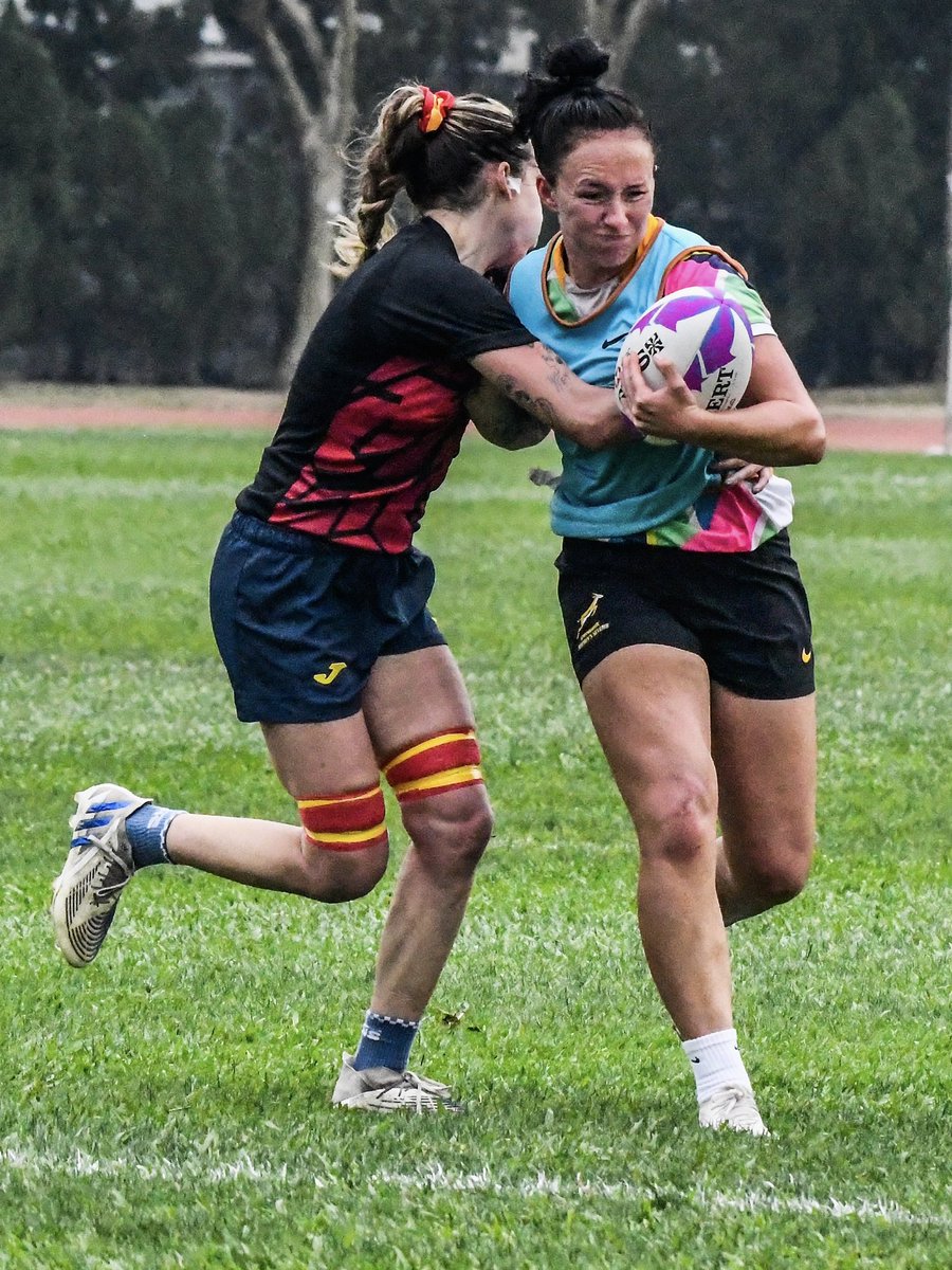 The #BokWomen7s gearing up for #HSBCSVNS in Hong Kong 😤💥 #RiseUp