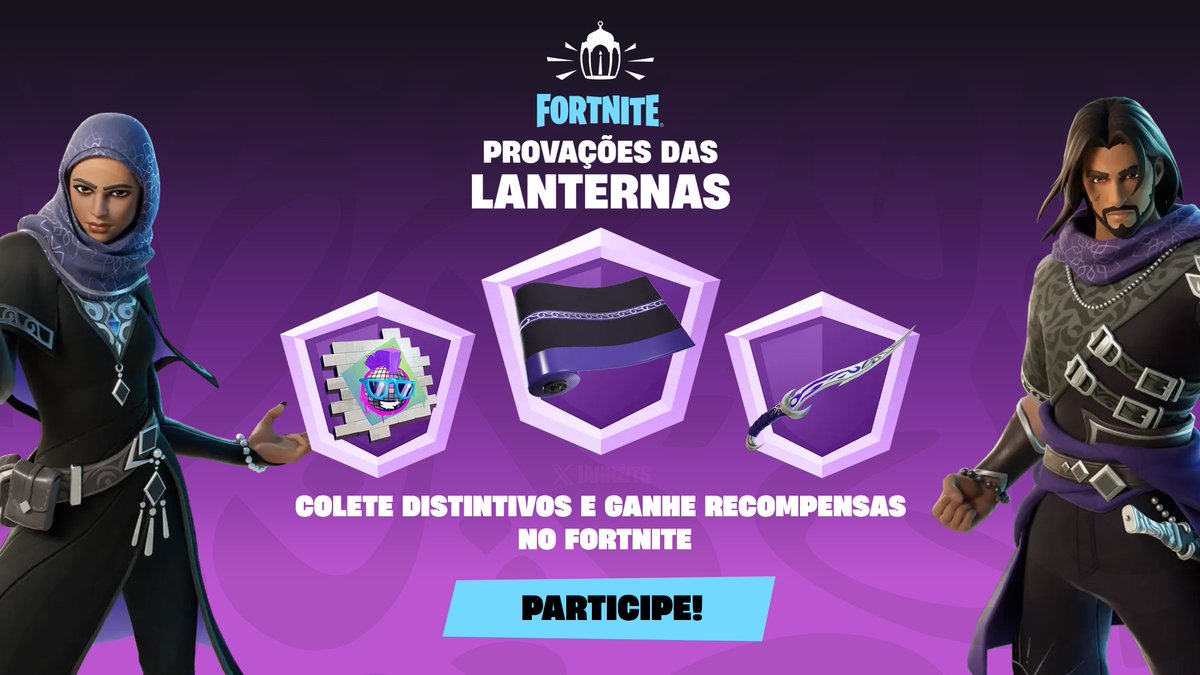 iannzits's tweet photo. PROVAÇÕES DAS LANTERNAS✨

De hoje até 8 de abril, à 0h59 BRT. Ganhe 1 Distintivo a cada 5 Círculos de Tempestade* sobrevividos, colete 11 no total e ganhe todas as recompensas:

1️⃣ Spray Espelhoso (Ao logar no site)
2️⃣ Envelopamento Estilo Lunar (6)
3️⃣ Picareta Lâmina Lunar (11)

Os Círculos da Tempestade só podem ser concluído nos modos: Battle Royale, Construção Zero, Battle Royale Ranqueado, Construção Zero Ranqueada (Não inclui nenhuma outra experiência do Fortnite.)

🔗 https://t.co/aehsigCRJl