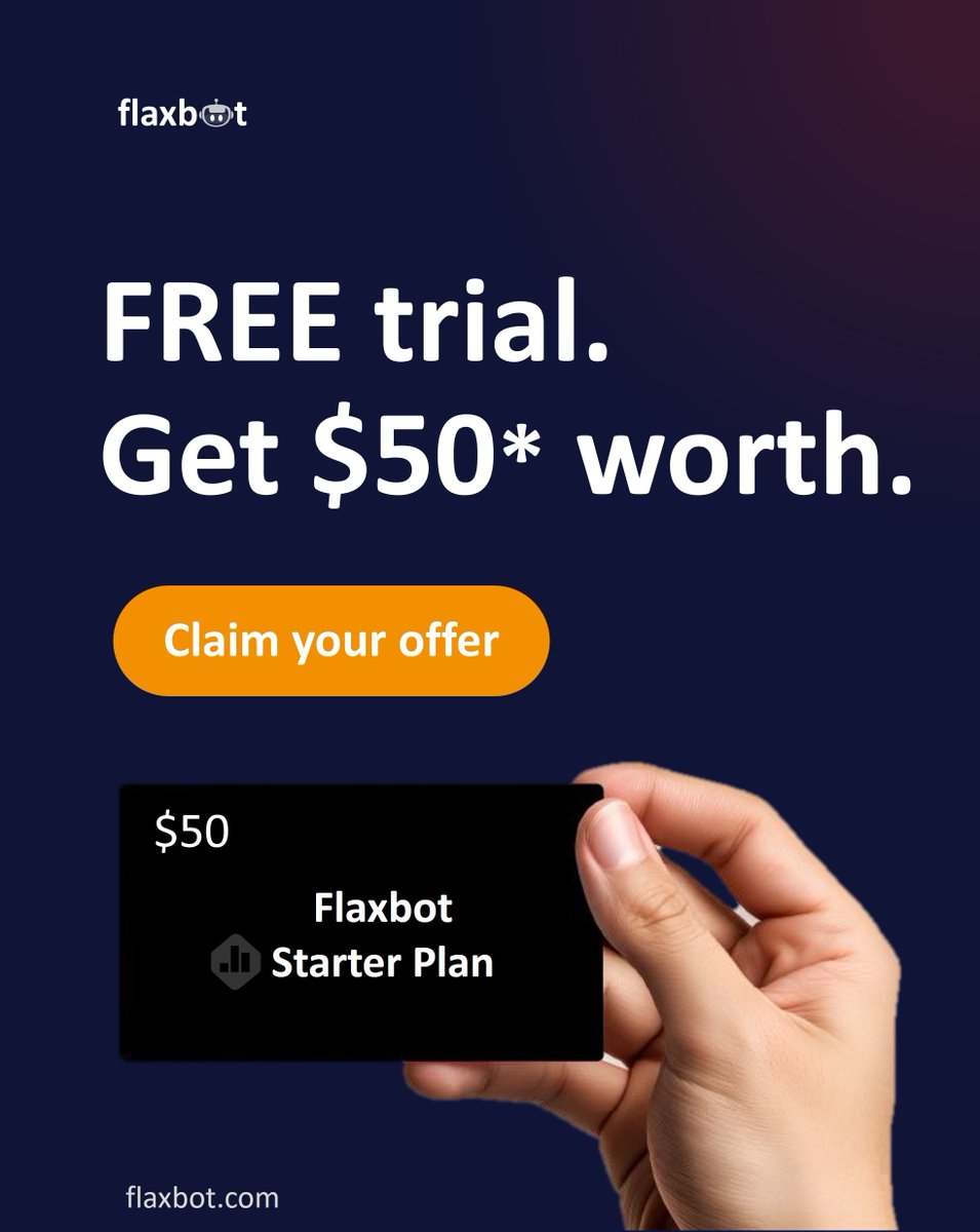 Use flaxbot starter plan for FREE