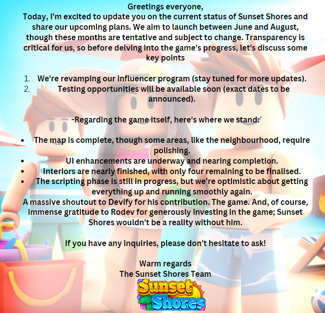 Sunset Shores tweet media