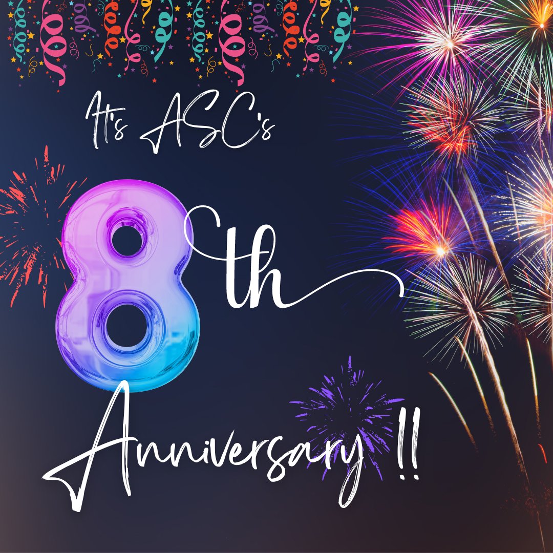ascllc's tweet photo. WOW! ASC turns 8 on April 4th! Time flies when you're doing what you love! https://t.co/MflVHRoIPG