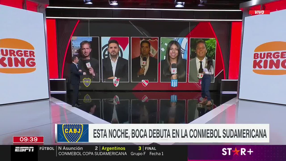 #AHORA - En #SportsCenter, es el momento de la línea de 5 de cada mañana: 🎙️ @EmilianoRaddi 🎙️ @juanbalbi9 🎙️ @nicobrusco86 🎙️ @florjuy_ 🎙️ @lea_alves 📺 #ESPNenStarPlus ➡️ rb.gy/sixa3s