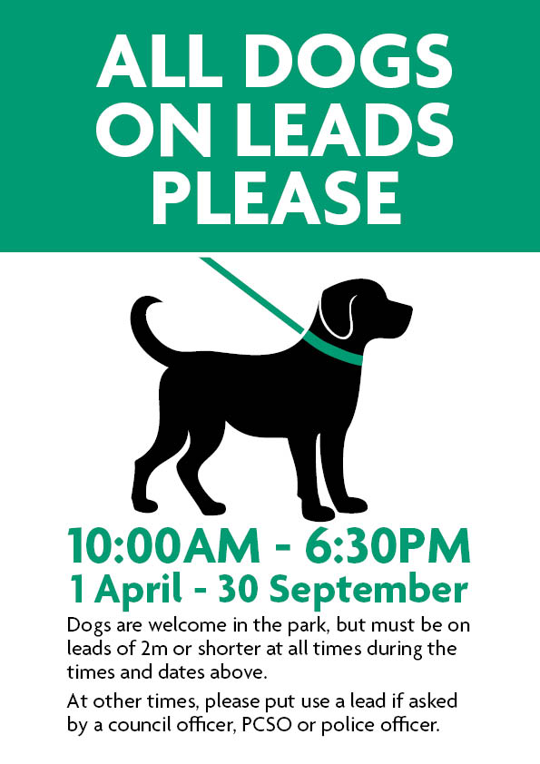 As of 1st April, summer rules apply at Victoria Park and all dogs should be on a lead of 2m or less between 10am and 6.30pm. For more information about why we ask people to keep dogs on leads, visit frometowncouncil.gov.uk/our-community/….