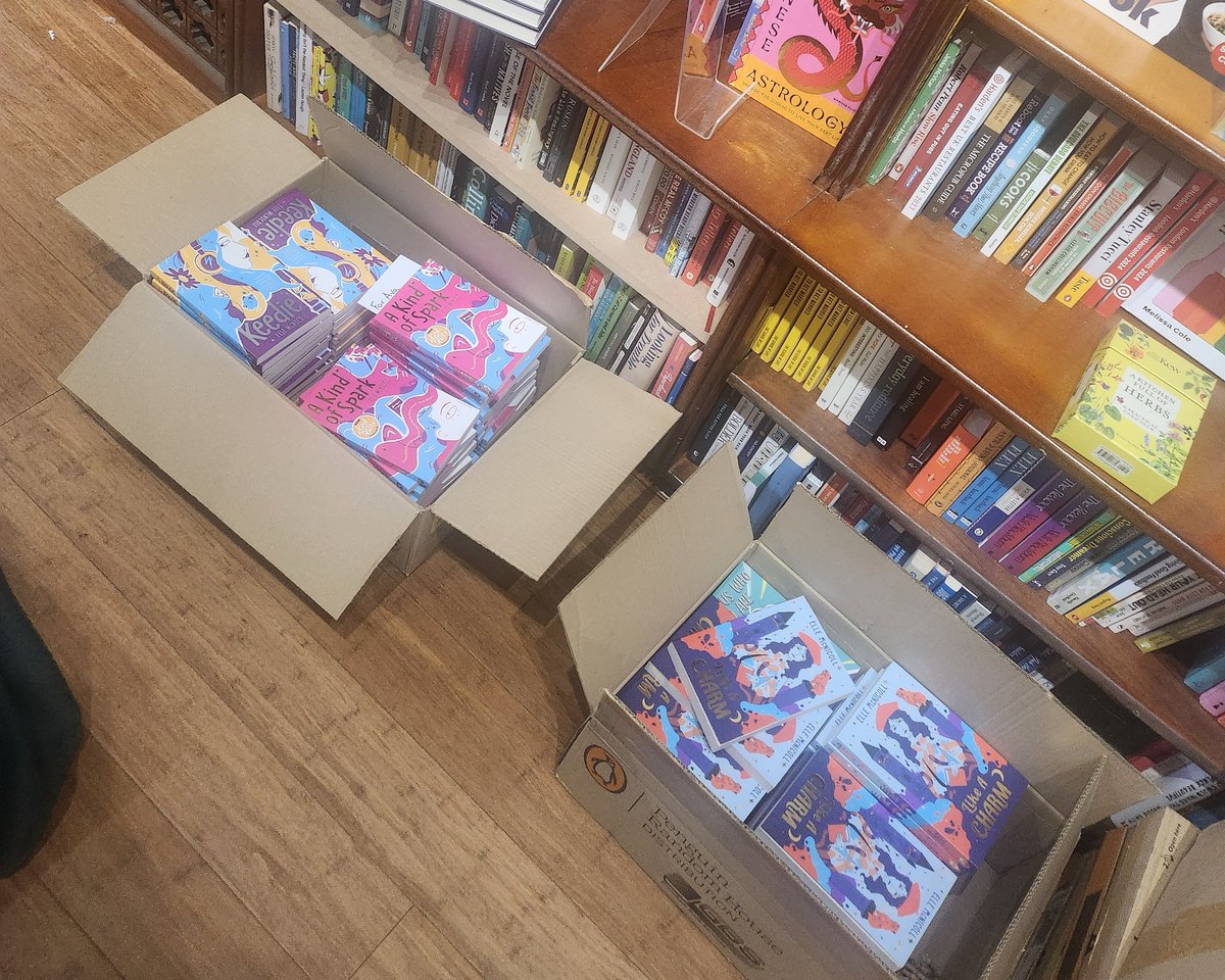 Just signed all of these preorders for West End Lane Books in West Hampstead, my local indie. if one of these is your order, it'll be with you soon! thank you so much for preordering, and for shopping independently.