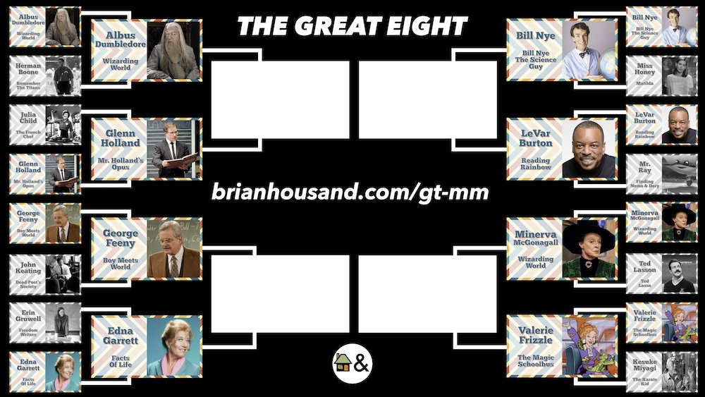 Brian Housand (@brianhousand) on Twitter photo Well, the Round of 16 was more BITTER than SWEET! 
Several of my favorites are NOT going on to the GREAT EIGHT 😭💔😡
brianhousand.com/gt-mm 
Voting is open until Friday, April 5, 2024 at 8am EDT Well, the Round of 16 was more BITTER than SWEET! 
Several of my favorites are NOT going on to the GREAT EIGHT 😭💔😡
brianhousand.com/gt-mm 
Voting is open until Friday, April 5, 2024 at 8am EDT
