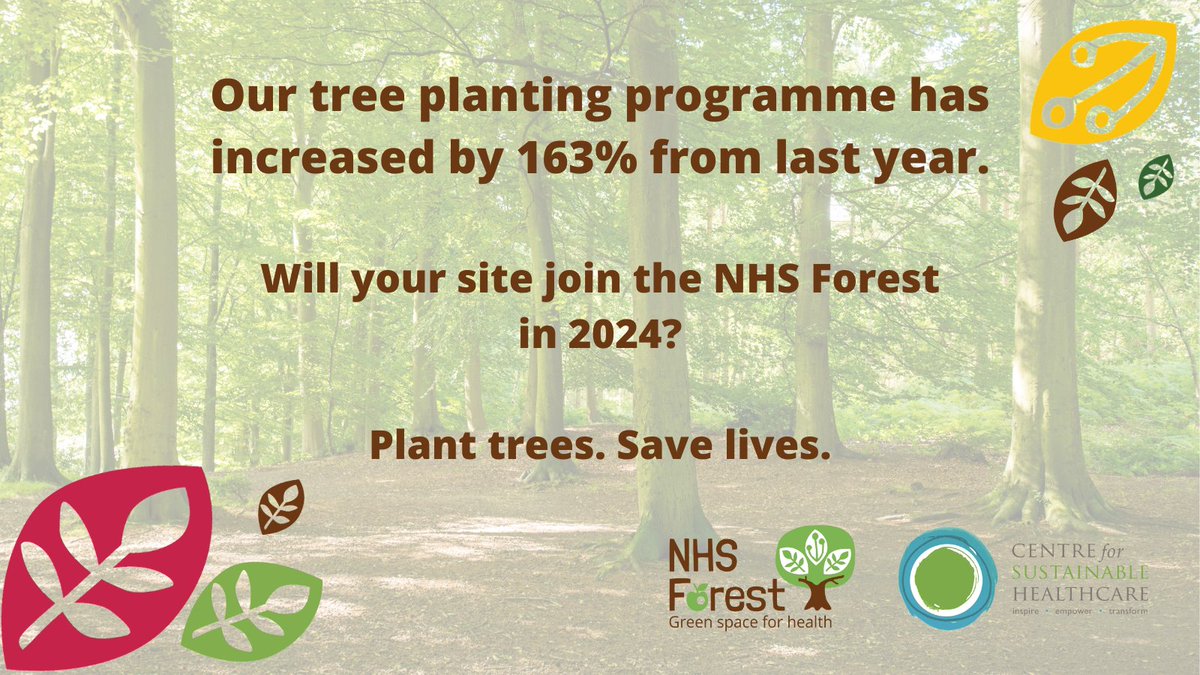 Join the growing number of NHS sites already benefiting from NHS Forest trees. Our tree planting programme has increased by 163% from last year. Find out more - nhsforest.org
