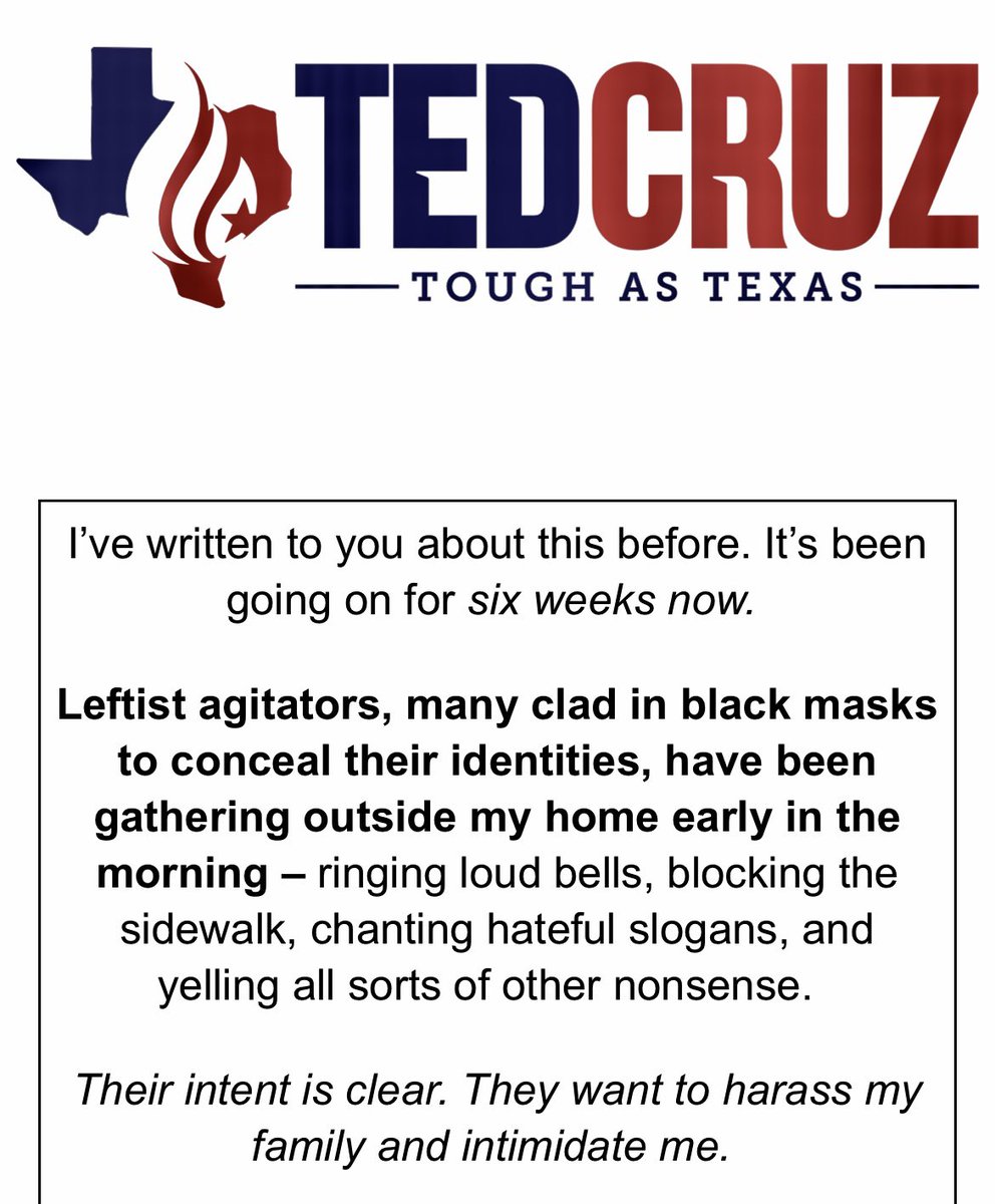 A fundraising email from Ted.