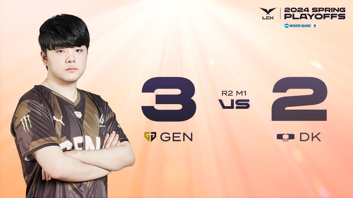 #LCK Gen.G rakibi Dplus KIA'yı 3-2 mağlup ederek ilk yarı final biletinin sahibi oldu!