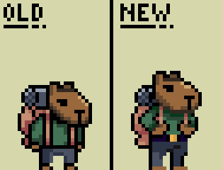 DipnoiStudios's tweet photo. Some progress on Cabral, our main character. What do you think?

#pixelart #gamedev #GodotEngine https://t.co/6eLRujQ1pi