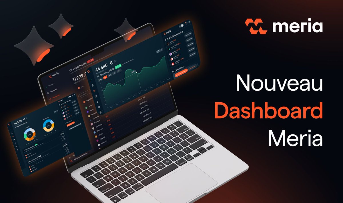 Meria_Finance's tweet photo. Meria dévoile son nouveau dashboard web ! 💻

🔸 Nouveau parcours d’investissement
🔸 Design plus moderne
🔸 Un meilleur suivi de vos cryptos

Ci-dessous vous trouverez toutes les intégrations de cette nouvelle version. 

👉https://t.co/RvMEASfEPp
1/7 https://t.co/ZmAqqD4aGC