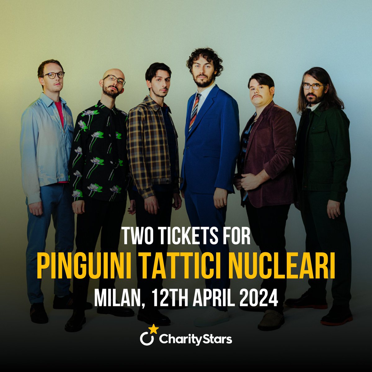 🎙 With over 100,000 tickets sold in just one day, by popular demand Pinguini Tattici Nucleari announce new dates in Milan 🤩 Don't miss this unique opportunity: get yourself this auction and support @NSPCC 🫶 👉 charitystars.com/product/two-ti… #CharityStars #PinguiniTatticiNucleari