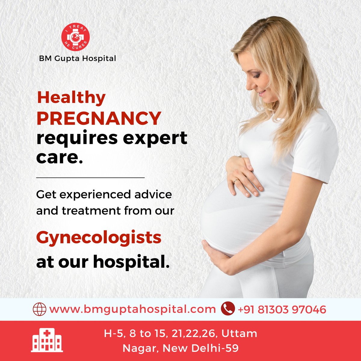 For a Healthy Pregnancy, Choose Expert Care. For more info Call us at 91 81303 97046 Mail us: bmguptagnh@gmail.com #BMGH #BMGuptaHospital #health #healthcare #gynecologist #HealthyPregnancy #ExpertGynecologists #PregnancyCare #WelcomeBaby #WomensHealth #PrenatalCare