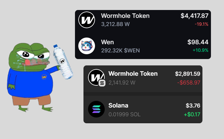 frog claimed 5k wormhole token🪂🪂 how many $W you got ? frog find out his first big airdrop that he farmed intentionally🐸