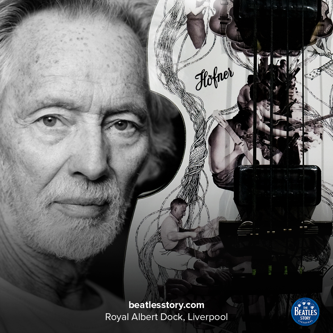 The first session for The Beatles' album Revolver began #OnThisDay in 1966 🎸 On display at The Beatles Story you can see a Höfner 60th Anniversary Violin Bass designed by Klaus Voormann, the artist behind the Revolver cover art! Revisit the story at bit.ly/4cK9nxe