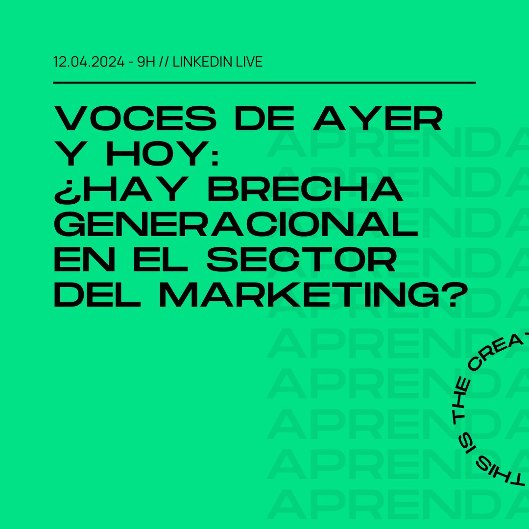 innn's tweet photo. 🗣️ En el próximo #Aprenday debatimos con el equipo las diferentes visiones existentes en torno al trabajo en el sector entre las diferentes generaciones.
📅 Viernes, 12 de abril
⏰9:00 h.
En directo en nuestro canal de LinkedIn:
👉https://t.co/XmvIHk5OWC
¡Te esperamos! https://t.co/xU5CgCiaPe