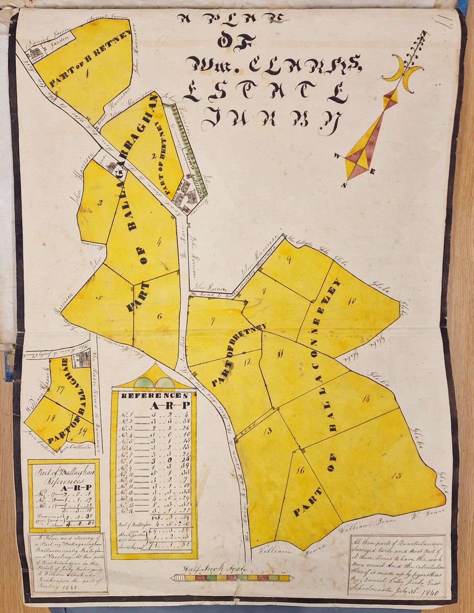 How's this for a blast of cheerful Spring colour on a dreary day? Surveyor Daniel Caley, who created many of the Tithe Plans for the parish of Jurby, frequently used a yellow pigment which still pops over 180 years later! #ColourfulArchives  #Archive30