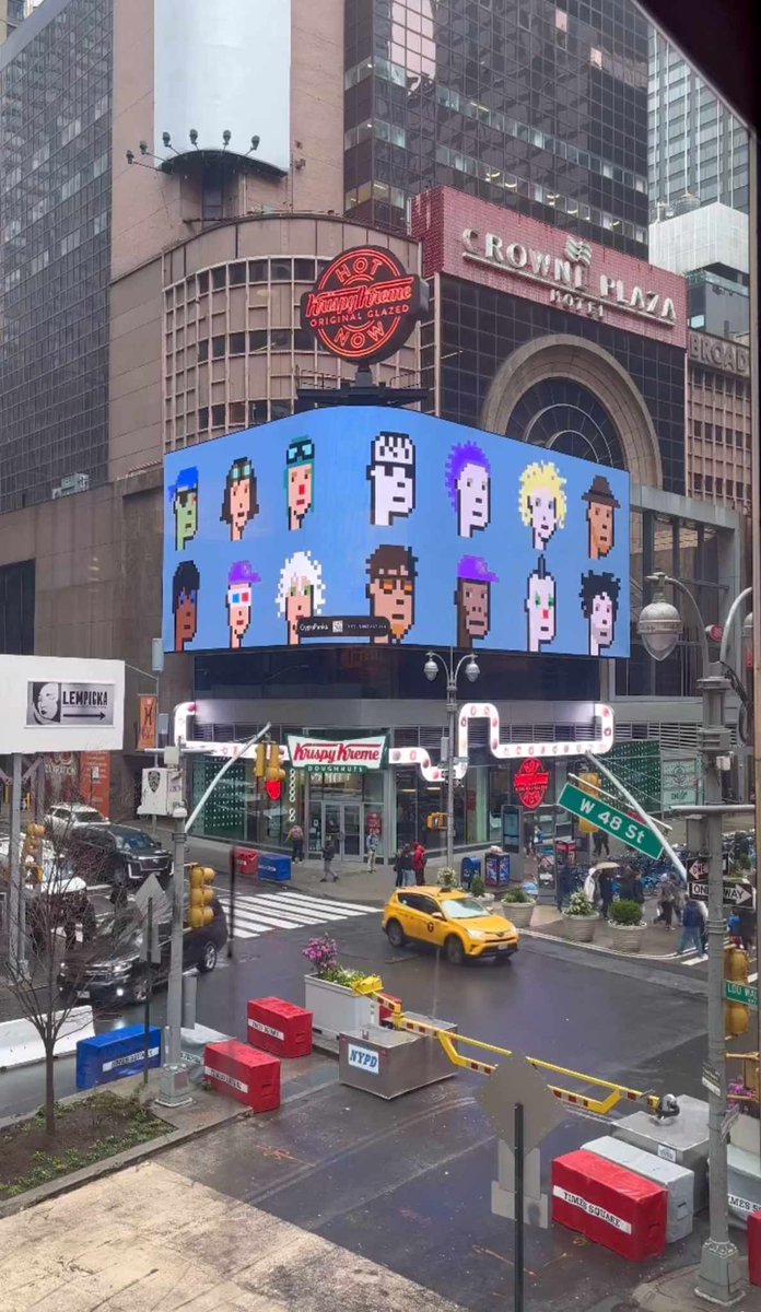 IDerech's tweet photo. A PUNK GM FROM NYC 👀

AS A SURPRISE, CRYPTOPUNKS ARE TAKING OVER THE BILLBOARDS IN TIMES SQUARE!!!

THIS IS A THANK YOU TO THE PUNKS THAT HAVE SUPPORTED MY JOURNEY 🙏🏽

SPECIAL THANKS TO ART INNOVATION FOR THE CURATION &amp; SPACE TO MAKE THIS TRIBUTE!

BULLISH ON MY PUNK FAMILY 🫂 https://t.co/LALDmn2wDJ