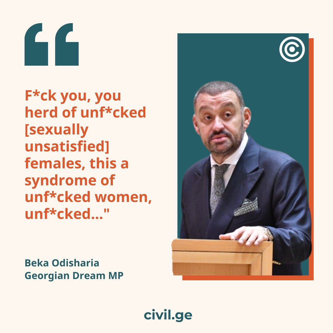Georgian Dream MP Beka Odisharia lashed out at female MPs who accused him of being corrupt during Parliamentary debate on abolishing women's quotas. #GenderQuotas #ParliamentofGeorgia #Georgia #GeorgianDream