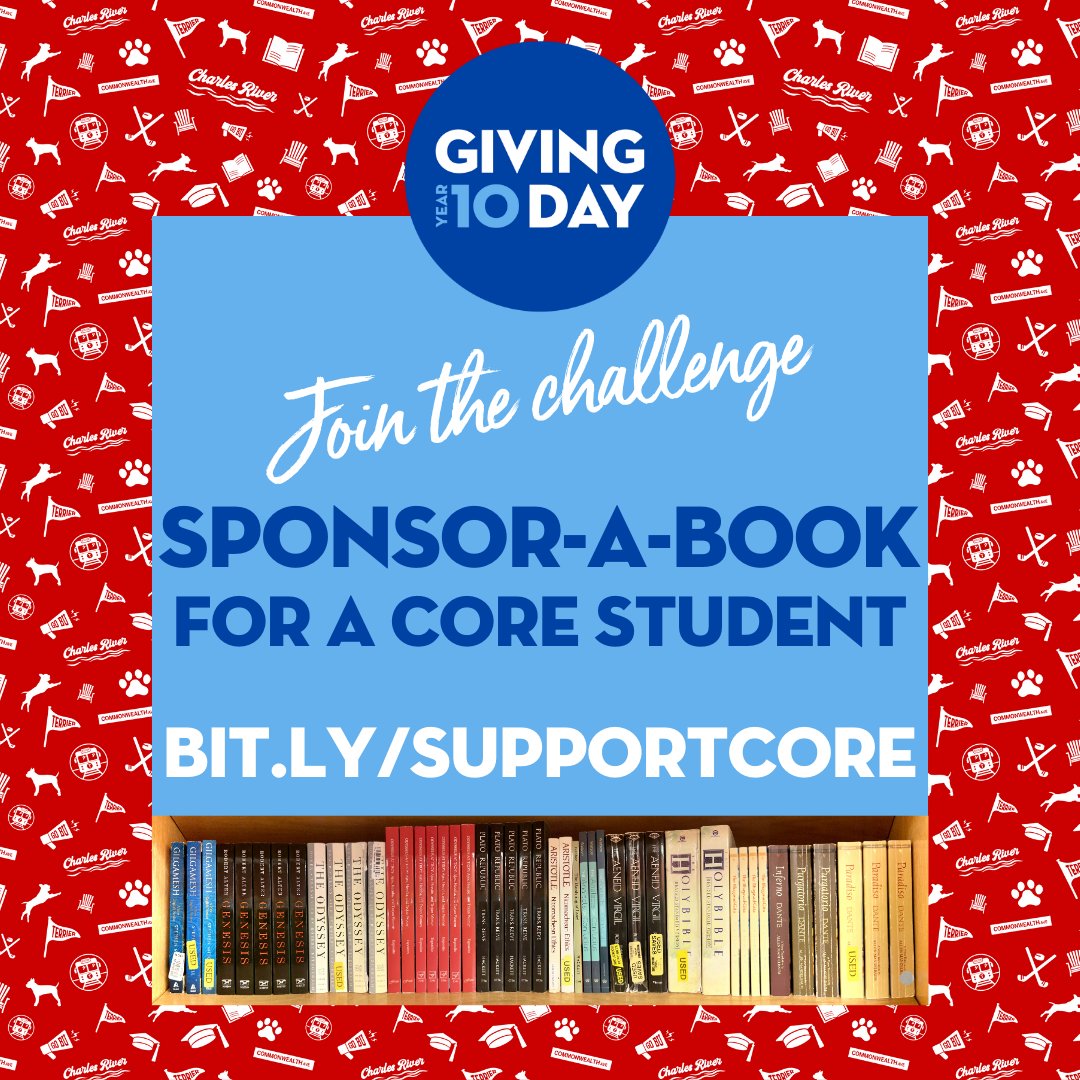 corecurriculum's tweet photo. SPONSOR-A-BOOK for a Core student today. Visit the https://t.co/8TTtCDywOb to see what books you can sponsor this Giving Day. As little as $5 buys a copy of the Analects, Paradise Lost, or Inferno while also pushing us toward our matching goal of $5,000! https://t.co/osDmaDe5to
