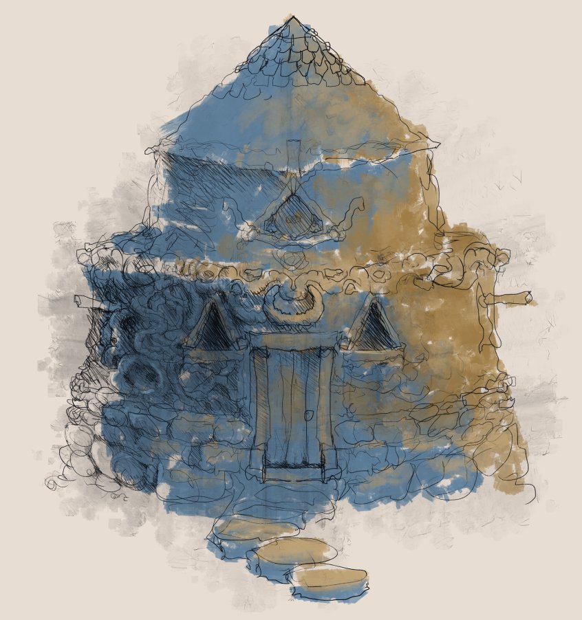 Little house doodle warmup #2d #drawing #architecture #concept